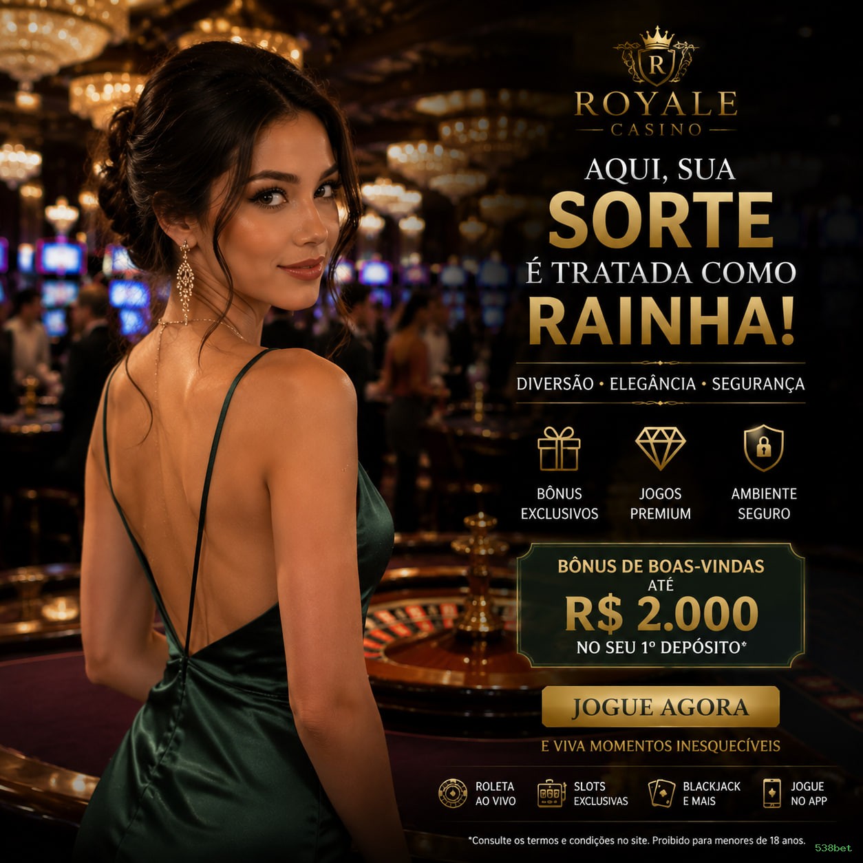 Imagem promocional do aplicativo mobile da 538bet